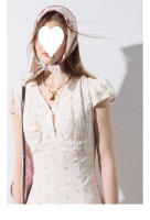 Vestido floral del sur de Francia, estilo de vacaciones de verano en el campo para mujer, mono de manga corta, falda larga con tirantes - details 18