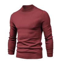 Suéter grueso de cuello alto de invierno para hombres, suéter casual de cuello alto de color sólido, cálido y cómodo, jersey de cuello alto para hombres - details 7