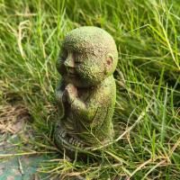 Estatua de monje Zen impermeable creativa, artesanía de resina, estatuilla de Bodhisattva, escultura de Buda realista, decoración de escritorio para el hogar - details 8