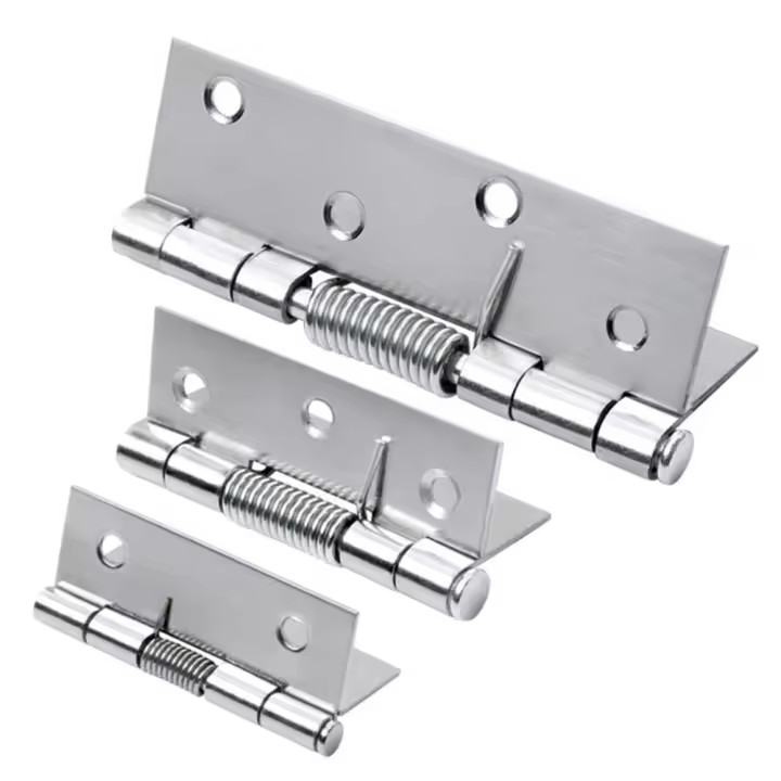 Bisagras de puerta de rebote automático plegable de acero inoxidable 304, accesorios de ventana con resorte, suministros para muebles - 1