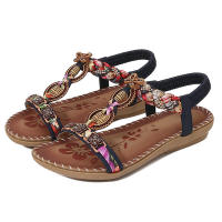 Sandalia 2025 Sandalias Water Diamond Zapatos de mujer simples, ligeros e informales con punta grande y parte inferior plana - details 4