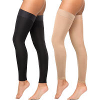 1Pair Thigh High Footless Compression Stockings Medical 20-30 MmHg Gradient Compression Leg Support for Varicose Veins Swelling - details 6