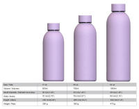 Botella Termo de Agua de Acero Inoxidante Reutilizable | Hermética y Térmica | Sin BPA | Isotérmica, Mantiene Frio 24H y Calor 12H. Doble Parada EN EL Vacío en Prueba de Fugas | (XK500 XK750 999 1099 SYSTEM) - details 2