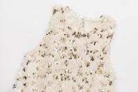 New 2025 Women Round Neck Sleeveless Frayed Sequin Tank Top Chic Party Crop Top Streetwear ropa de mujer - details 2