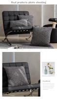 Fundas de Almohada de Chenilla de Lujo Diseño de Ondas Arayadas Almohadas de Geometría Gruesa para Sofá Silla Decoración Nórdica - details 8