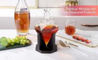 Botella de vino de diamante de alta calidad de 850 ml, soporte de madera, tapón hermético, adecuada para varios tipos de alcohol, regalos - details 0
