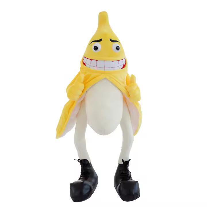 Muñeco de Plush de Banana con Expresión Divertida Muñeco de Fruta de Piernas Largas - 1