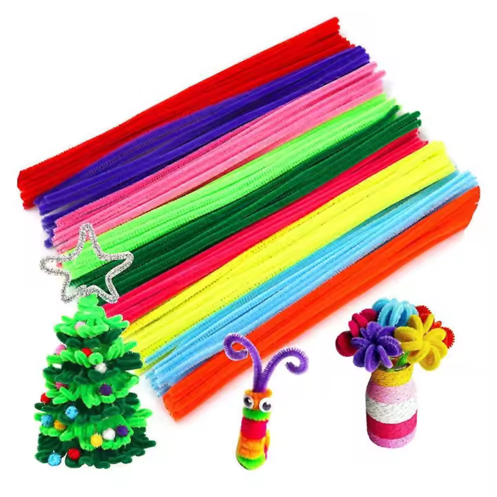 Limpiadores de Tubos de Chenilla Multicolor Herramientas Creativas de Arte DIY para Decoraciones de Proyectos de Manualidades 4.5 mm x 11.8 pulgadas - 1