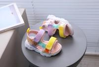 Sandalias deportivas con dedos abiertos para niños y niñas, zapatos antideslizantes versátiles a juego de colores, informales de malla, novedad de verano - details 4
