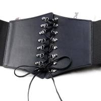 BETTERFORM Corset de Cuero PU para Mujeres Cinturón de Cintura Ancho con Hebilla Elástica - details 11