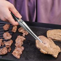 Pinzas de acero inoxidable para alimentos, uso práctico para recoger varios alimentos, adecuado para barbacoa, Picnic, hornear - details 4