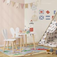 Mesa para niños con 2 sillas, juego de mesa de actividades para comer, pintar, aprender, leer, guardería, jardín de infantes - details 7