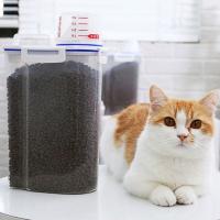 Contenedor de comida para gatos, cuenco para gatos, suministros para mascotas, accesorios, Cubo de almacenamiento de comida - details 9