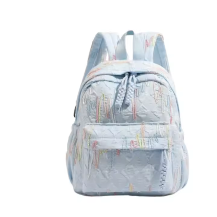 Mochila de viaje de gran capacidad de estilo coreano, mochila informal de moda con cremallera, mochilas escolares ligeras y bonitas para estudiantes para mujer - 1