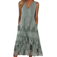 Vestido de verano con cuello en V para mujer. - details 1