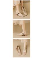 Zapatos Mary Jane de punta cuadrada para mujer, estilo francés con falda, tacón bajo, talla grande, 2025 - details 5