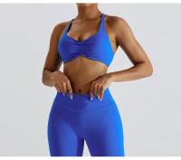 Conjunto de Yoga para Mujeres 2 Piezas Traje de Gimnasio con Sujetador Deportivo Almohadillado Top Corto Leggings de Cintura Alta Sensación Desnuda Material Exterior de Nylon - details 1