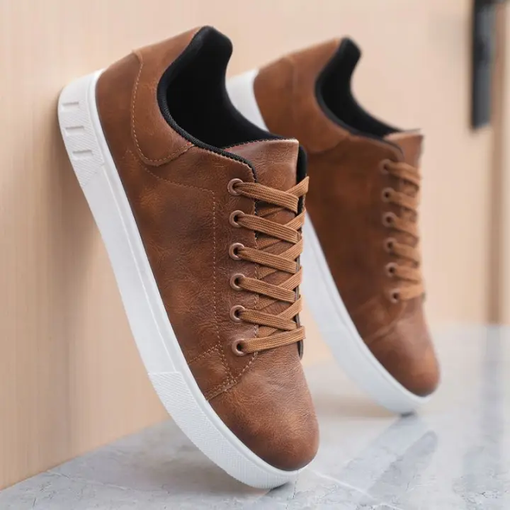 Zapatillas de deporte Zapatos casuales para hombres PU Deportes al aire libre Hombres Zapatos para caminar Four Seasons Fondo suave Tallas grandes - 1
