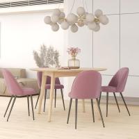 Pack de 4 Sillas de Comedor Modernas Sillas de Cocina Tapizada en Terciopelo con Respaldo Alto y Patas de Acero para Sala de Estar 50x52x83 cm - details 8