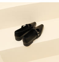 Nuevos zapatos británicos de cuero suave, zapatos pequeños de cuero, tacón grueso, tacón bajo, zapatos Marie - details 23