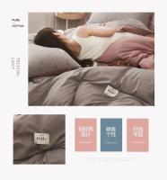 Funda de Edredón para Otoño Invierno Juego Doble Queen King Tamaño Gris Confort de Algodón Suave Microfibra para Cama Todo Año - details 6