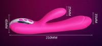 Embalaje privado Juegos sexy Vibrador de doble cabeza Gel de sílice Calentado Masturbador femenino Masaje de vibración Productos sexuales para adultos Juguetes sexuales 성인용품 진동기 - details 0