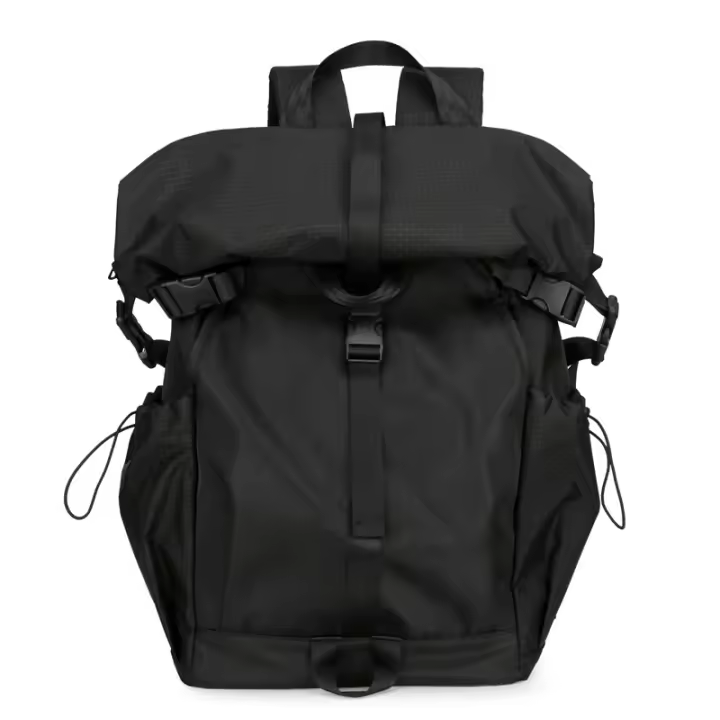 Mochila de moda urbana para hombres Mochila enrollable plegable premium Mochila de viaje al aire libre Mochila informal para hombres - 1