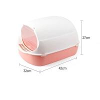 Caja de Arena Cerrada para mascotas, bandeja Sanitaria de PP, a prueba de salpicadoras, Gran capacidad, odorless para Gatos, a prueba de derames, Baño - details 1