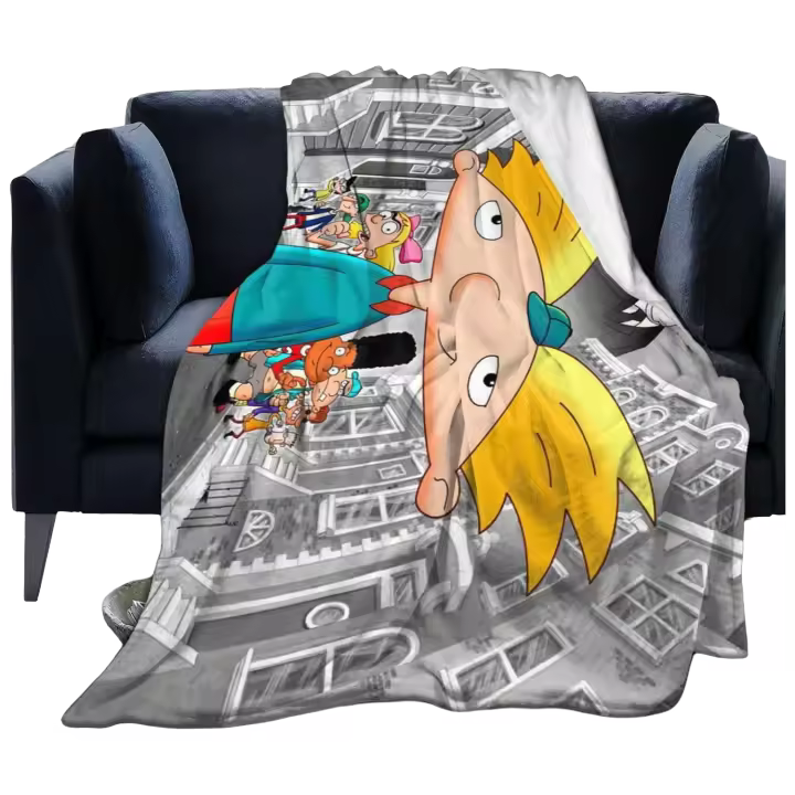 ¡Manta Hey Anime Arnold! Manta de franela para cama, manta para sofá, sofá, dormitorio, decoración del hogar - 1