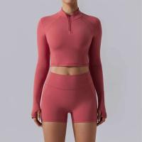 Conjunto de Yoga sin Costuras para Mujer Top de Entrenamiento, Shorts, Bra - details 0