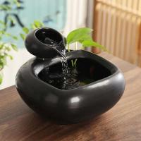 Nuevo Adornos de agua de estilo chino para hacer dinero, escritorio pequeño de cerámica, sala de estar, mesa de té, raciones de oficina, - details 4