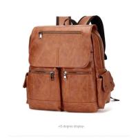 Bolsos de cuero retro pu, mochilas universitarias de moda para hombres, mochilas de computadora casuales, mochilas - details 17