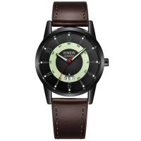 Relojes baratos de marca XINEW genuinos de lujo de primera calidad para niños, reloj de cuarzo con fecha y correa de Cuero Simple a la moda negra, reloj Erkek Barato Saat Relogio Masculino - details 8