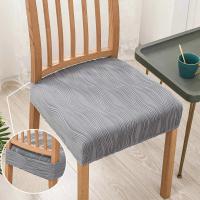 Funda gruesa de tela para silla de comedor, fundas de asiento elásticas lavables para cocina, comedor, funda protectora para asiento de salón, 1 ud. - details 1