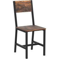Juego de 2 Sillas de Comedor Marco de Acero, Estilo Industrial Marrón Rústico y Negro Tinta LDC092B01V1 - details 3