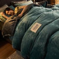 Funda nórdica suave y cálida de terciopelo de leche azul, manta de felpa de doble cara, ropa de cama de lujo, tamaño Queen, invierno, nuevo - details 12