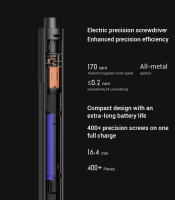 Destornillador Eléctrico de Precisión Xiaomi Mijia con 24 Puntas de Destornillador Magnético Kit de Herramientas Eléctricas para Reparación de Hogar Inteligente PC Teléfono - details 3