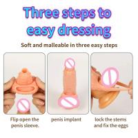 Leten Extender Condón reutilizable Retraso de la eyaculación Funda Dick Dildo masculino Juguetes sexuales para hombres Adultos 18+ Productos eróticos - details 9