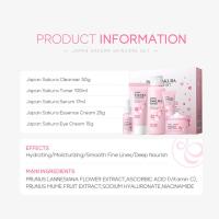 5/3 unids/set Sakura juegos de cuidado de la piel crema Facial suero tóner limpiador Facial protector solar crema para ojos caja de regalo producto de cuidado de la piel Facial - details 3