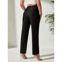 Vestido pierna recta cintura alta negro pantalones de mujer primavera otoño nailon cómodo estiramiento - details 4
