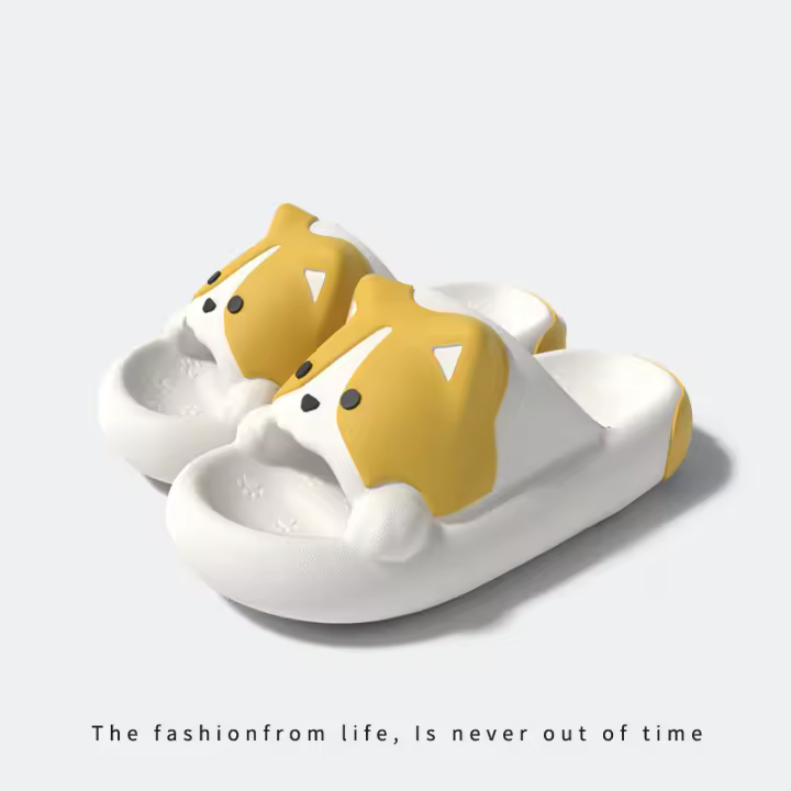 Zapatillas frescas de verano Diseño de dibujos animados Suave, antideslizante, transpirable para hogar interno - 1