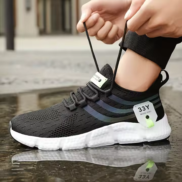Zapatillas sin cordones para hombre con cordones - Zapatillas deportivas resistentes a los olores - Ligeras y transpirables - Para correr tenis - 1