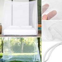 Cortina de red cuadrada para mosquitos, dosel de cama con bolsa de transporte para viajes, Camping, decoración del hogar al aire libre - details 2