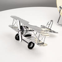 Modelo de Avión Plateado Lujo Ligero Europeo para Decoración del Hogar Personalizada - details 0