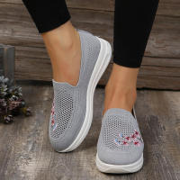 Zapatillas de deporte de malla transpirable para mujer, zapatos cómodos con flores, suaves y sólidos, a la moda, ligeros, 2022 - details 25