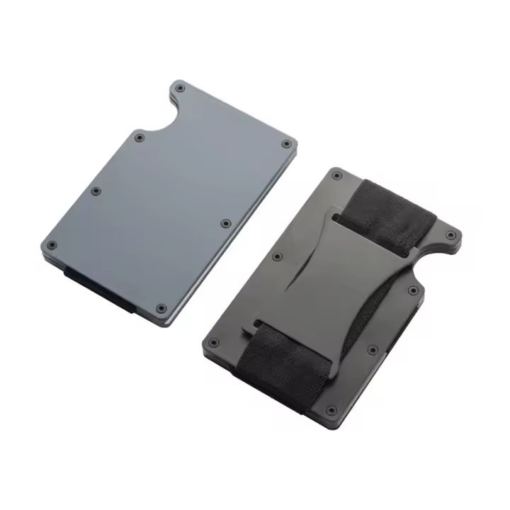 Cartera de fibra de carbono, tarjetero de aleación de aluminio, Clip de Metal multifuncional para comercio exterior - 1