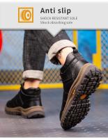 Botas de Seguridad Ligeras y Transpirables para Hombres Cómodas, Suaves, Impermeables de Cuero - details 8