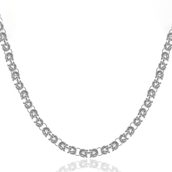 Collares de cadena de quilla de Plata de Ley 925, joyería de moda para hombres y mujeres, regalo - 1