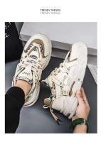 Primavera 2025 nuevos zapatos deportivos de suela gruesa, modernos y versátiles, transpirables, blancos, informales - details 7