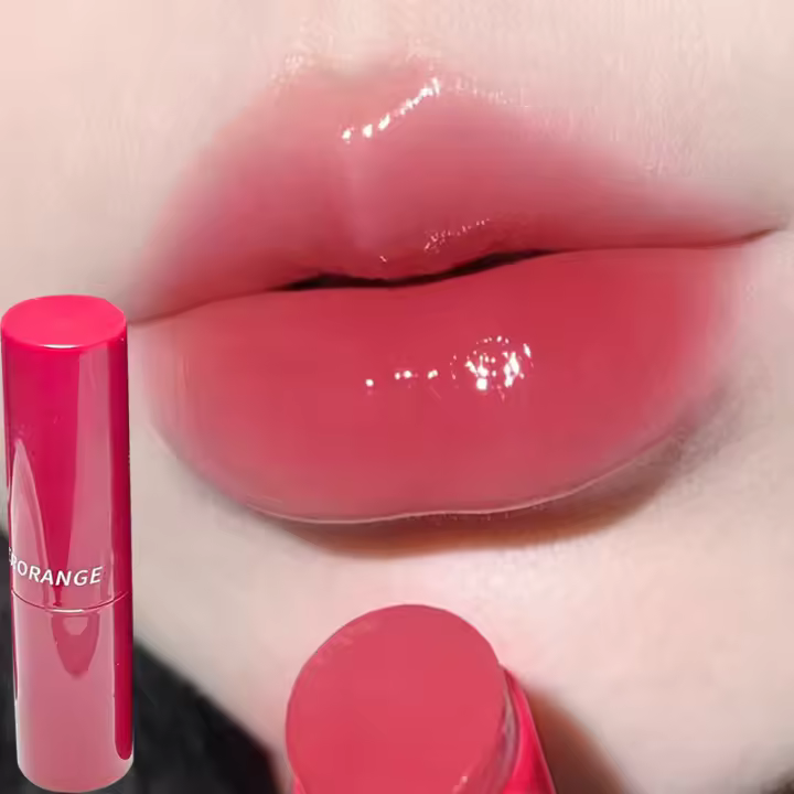 Bálsamo Labial de Gelatina de Rosa Lápiz de Labios Cristalino con 8 Colores - 1